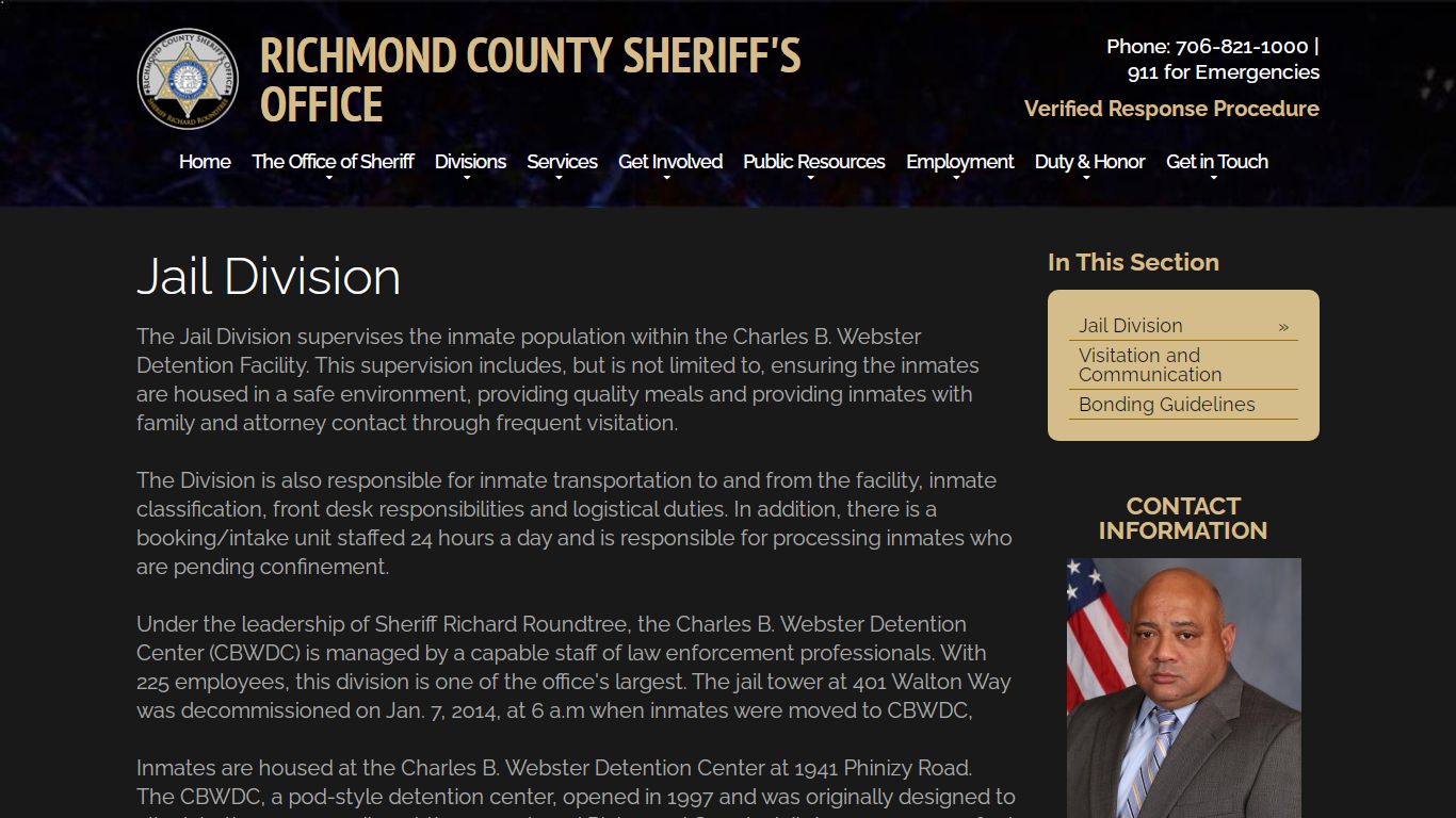 Jail Division | Richmond County Sheriff's Office | Augusta Ga ...